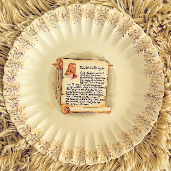 Accents Vintage Lords Prayer Plate Sanders Mfg Co Nashville Tenn Usa